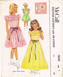 1950s Vintage McCall Sewing Pattern 1610 Toddler Girls Sheer Dress or Gown Sz 4 - Vintage4me2