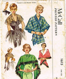 1950s Original Vintage McCalls Pattern 1613 Uncut Misses Set of Stoles Fits All