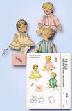 1940s Vintage McCall Sewing Pattern 1618 Babys Heirloom Pinafore & Diaper Cover