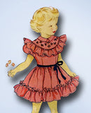 1950s Vintage McCalls Sewing Pattern 1622 Uncut Toddler Girls Clover Dress Sz 4