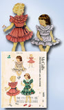 1950s Vintage McCalls Sewing Pattern 1622 Uncut Toddler Girls Clover Dress Sz 4