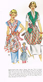 1950s Vintage McCall's Sewing Pattern 1635 Stunning Misses Apron Fits All