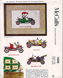 McCall 1636: Vintage Embroidery Transfer Antique Cars for  Pictures or Pillow tops
