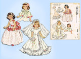 1950s Vintage McCalls Sewing Pattern 1646 19 Inch Bridal Set Doll Clothes ORIG