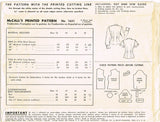 1950s Vintage McCalls Sewing Pattern 1651 Uncut Misses Embroidered Blouse 30 B