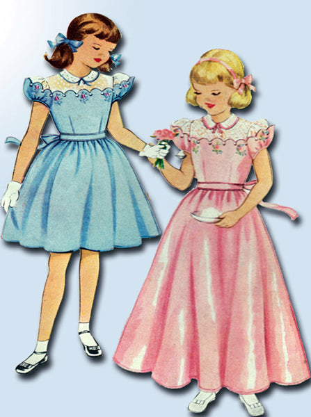 1950s Original Vintage McCall Pattern 1651 Girls Flower Girl Dress –  Vintage4me2