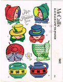1950s Rare Original McCall's Transfer Pattern 1662 Uncut Irish Hat Potholders