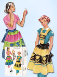 McCalls 1665: 1950s Charming Misses Tulip Apron Fits All Vintage Sewing Pattern