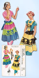 McCalls 1665: 1950s Charming Misses Tulip Apron Fits All Vintage Sewing Pattern