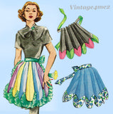 McCall 1691: 1950s Misses Flower Petal Apron Fits All Vintage Sewing Pattern