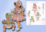 McCall 1704: 1950s Uncut Baby Dress & Bonnet Size 1 Vintage Sewing Pattern