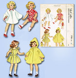 1950s Original Vintage McCalls Sewing Pattern 1706 Rare 21in Toni Doll Clothes
