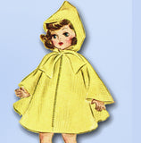 1950s Original Vintage McCalls Sewing Pattern 1706 Rare 21in Toni Doll Clothes