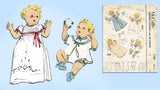 McCall 1707: 1950s Rare Infant Layette Set w Diaper Cover Vintage Sewing Pattern