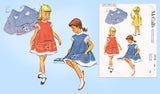 1950s Vintage McCalls Sewing Pattern 1712 Uncut Girls Tic Tac Toe Apron Size 6