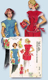 1950s Vintage McCalls Sewing Pattern 1713 Misses Tic Tac Toe Apron Sz SM 28-30 B - Vintage4me2