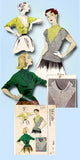 1950s Vintage McCalls Sewing Pattern 1726 Uncut Misses Sweater Blouse Sz 32 Bust - Vintage4me2