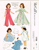 1950s Original Vintage McCalls Pattern 1728 Cute 14in Betsy McCall Doll Clothes