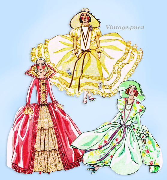 McCall 1738: 1920s Rare 30in French Boudoir Doll Clothes Vintage Sewing Pattern
