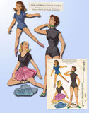 1950s Vintage McCalls Sewing Pattern 1776 Girls Capezio Dance Costume Size 8 26B