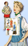 1950s Original Vintage McCalls Pattern 1778 Uncut Shirt-Tail Apron Sz Med