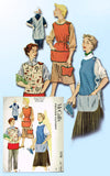 1950s Original Vintage McCalls Pattern 1778 Uncut Shirt-Tail Apron Sz Med