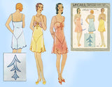 McCall 1847: 1930s Rare Misses Combination Lingerie Sz SM Vintage Sewing Pattern - Vintage4me2
