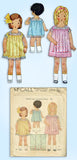 1930s Vintage McCall Sewing Pattern 1873 Baby Girls Lace Trimmed Dress Size 1
