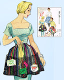 1950s Vintage McCall's Sewing Pattern 1878 Uncut Misses Clamp On Apron Fits All