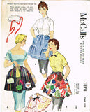 1950s Vintage McCall's Sewing Pattern 1878 Uncut Misses Clamp On Apron Fits All
