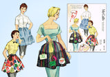 1950s Vintage McCall's Sewing Pattern 1878 Uncut Misses Clamp On Apron Fits All