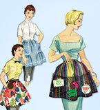 1950s Vintage McCall's Sewing Pattern 1878 Uncut Misses Clamp On Apron Fits All
