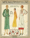 1930s Original Vintage McCall Pattern 1885 Uncut Russian Smock Dress Sz 38-40 B