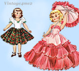 McCalls 1891: 1950s 14 Inch Mary Hoyer Doll Clothes Vintage Sewing Pattern