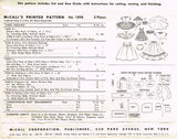 1950s Vintage McCalls Sewing Pattern 1898 7 to 8 Inch Ginny Doll Clothes ORIG
