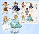 1950s Vintage McCalls Sewing Pattern 1898 9-10 Inch Ginny Doll Clothes ORIG
