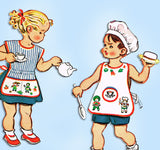 1950s Original Vintage McCall's Sewing Pattern 1909 Campbell Kids Tot Play & Hat - Vintage4me2