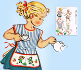 1950s Original Vintage McCall's Sewing Pattern 1909 Campbell Kids Tot Play & Hat - Vintage4me2