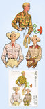 1950s Vintage McCall Sewing Pattern 1925 Mens Embroidered Western Shirt Size Med