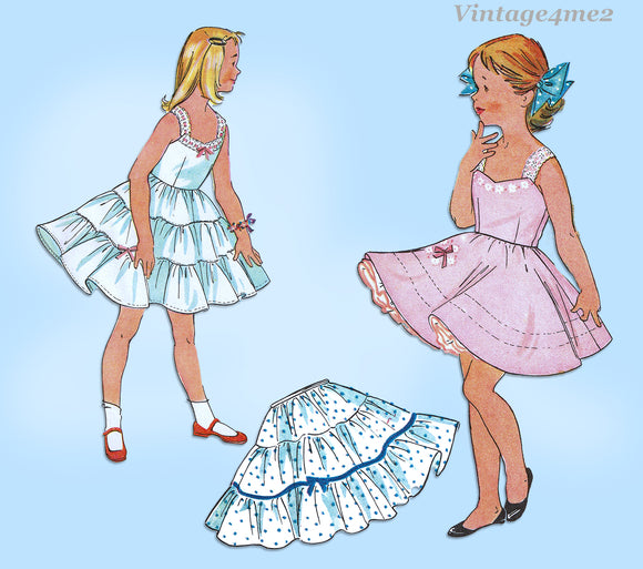 McCall's 1931: 1950s Uncut Toddler Girls Petticoat Size 6 Vintage Sewing Pattern