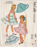McCall's 1931: 1950s Uncut Toddler Girls Petticoat Size 6 Vintage Sewing Pattern