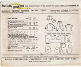 1950s Vintage McCalls Sewing Pattern 1937 Uncut Baby 2 PC Pajamas & Booties