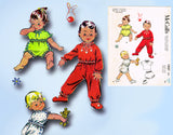 1950s Vintage McCalls Sewing Pattern 1937 Uncut Baby 2 PC Pajamas & Booties