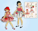 1950s Vintage McCalls Sewing Pattern 1939 Toddler Girls Ding Dong Sun Dress Sz4
