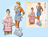 1950s Vintage McCall's Sewing Pattern 1941 Uncut His & Hers Work Aprons Fits All