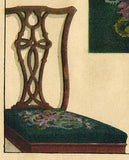 1930s McCall Kaumagraph Embroidery Transfer 1943 Crewel Needlepoint Chair Seat