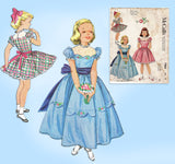 1950s Vintage McCall Sewing Pattern 1964 Toddler Girls Dress or Gown Size 6