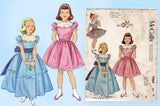 1950s Vintage McCall Sewing Pattern 1964 Toddler Girls Dress or Gown Size 6