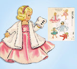 1950s Original Vintage McCalls Sewing Pattern 1965 Cute 7-8in Ginny Doll Clothes