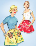 1950s Vintage McCalls Sewing Pattern 1982 Misses Clamp On Apron Set Fits All - Vintage4me2